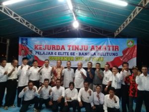 Penonton Kejurda Tinju Amatir Kategori Pelajar dan Elite Putra Putri Se Babel “Membludak”