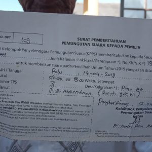 Pemilih Pangkalpinang Memiliki C6 Tidak Bisa Coblos Karena Kertas Habis.