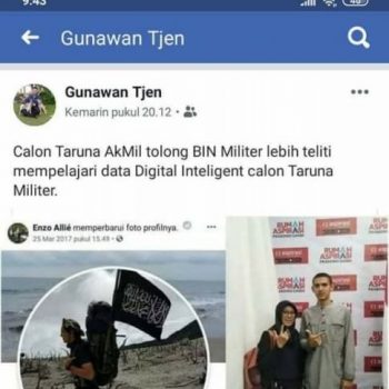 Gunawan Tjen Ngaku Bicara Bangsa NKRI Soal Masuk Taruna