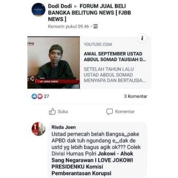 Dianggap Hina UAS! Akun Facebook Ini Kembali Dipolisikan