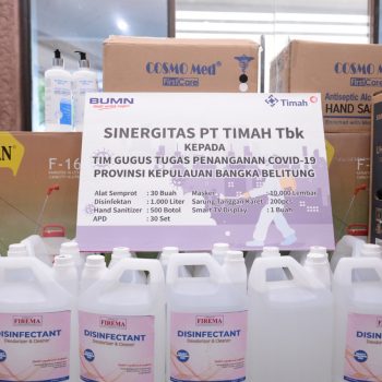 PT Timah Perusahaan Pertama Berikan Berbagai Peralatan Penanganan Virus Corona