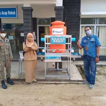 Instalasi Pencuci Tangan Ini Disebar UPLB PT Timah Belinyu