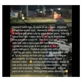 Modus Cabul Pangkas Rambut Manfaatkan Isu Protokol Kebersihan Pandemi Corona