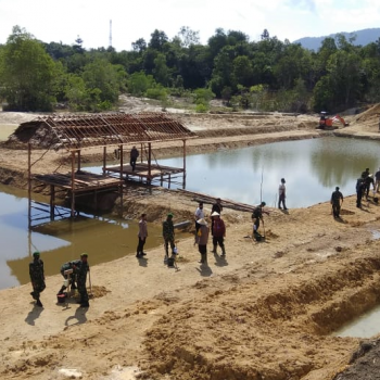 Unmet PT Timah Muntok Dukung Kodim Babar Manfaatkan Lokasi Bekas Tambang Jadi Lahan Ketahanan Pangan