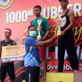 Danlanal Babel Adakan Lomba 1000M Rubber Boat Race Dalam Rangka Memperingati HUT Lanal Babel
