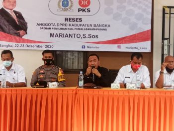 Anggota DPRD Bangka Dari Partai PKS, Dengar Aspirasi Masyarakat Air Ruay.