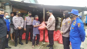 233 Paket Sembako Disalurkan Polres Bangka untuk Masayrakat Korban Banjir
