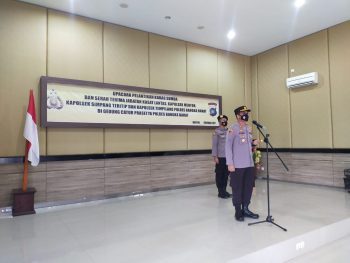 Kapolres Pimpin Serah Terima Jabatan Di Lingkungan Polres Bangka Barat