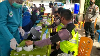 182 Personil  Polres Bangka dan Polsek  Jajaran di vaksin Tahap II