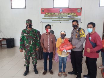 Bentuk Kepedulian Polda Babel Bersama Kodim 0413/ Bangka dan GPS Babel Berikan 100 Paket Sembako