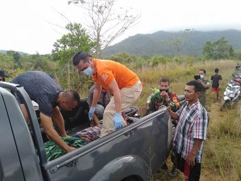 Polsek Mentok Dan Tim identifikasi Polres Babar Olah TKP Korban Tenggelam 