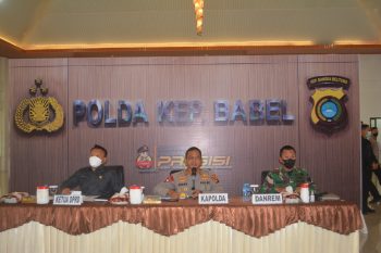 Danrem 045/Gaya Gelar Rapat Koordinasi Penanganan Covid-19 di Babel
