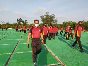 Jaga Fisik dan Kebugaran Tubuh, Personel Polres Babar Gelar Olahraga Bersama
