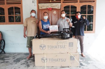 KUB Bahari Lautan Samudera Dapat Bantuan Mesin Tempel dari PT Timah