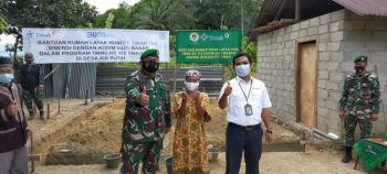 PT Timah dan Kodim 0431/Bangka Barat Renovasi Rumah Asma