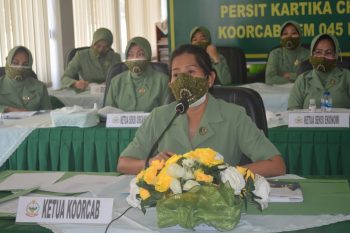 Persit KCK Koorcabrem 045 PD II/Sriwijaya Adakan Pertemuan Gabungan