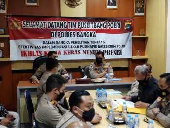Polres Bangka Menerima Kunjungan Tim  Puslitbang Polri