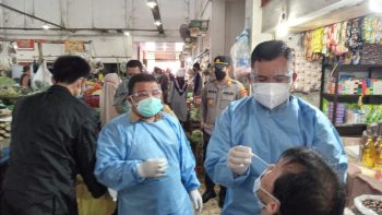 Polsek Pemali Kawal Swab Antigen Masal di Pasar Higenis 