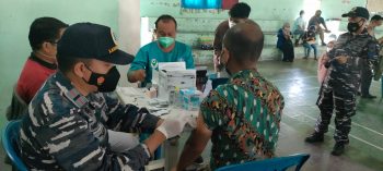 Pada Vaksin ke Dua 340 Orang Tervaksin Oleh Lanal Babel