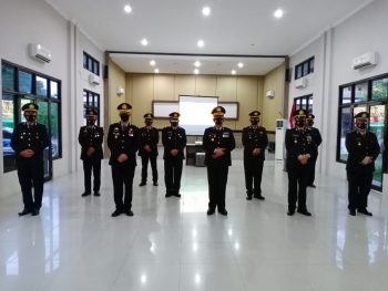 Polres Babar Bersama  Polsek Jajaran Ikuti Secara Vlirtual Upacara HUT Kemerdekaan di Istana Negara