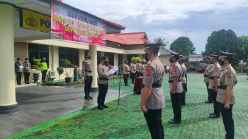 Kapolres Bangka Pimpin Sertijab Kabag Log dan Kapolsek 