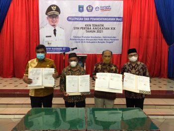 Lepas Mahasiswa KKN STIH Pertiba, Bupati Bateng Beri Motivasi Jangan Menyerah