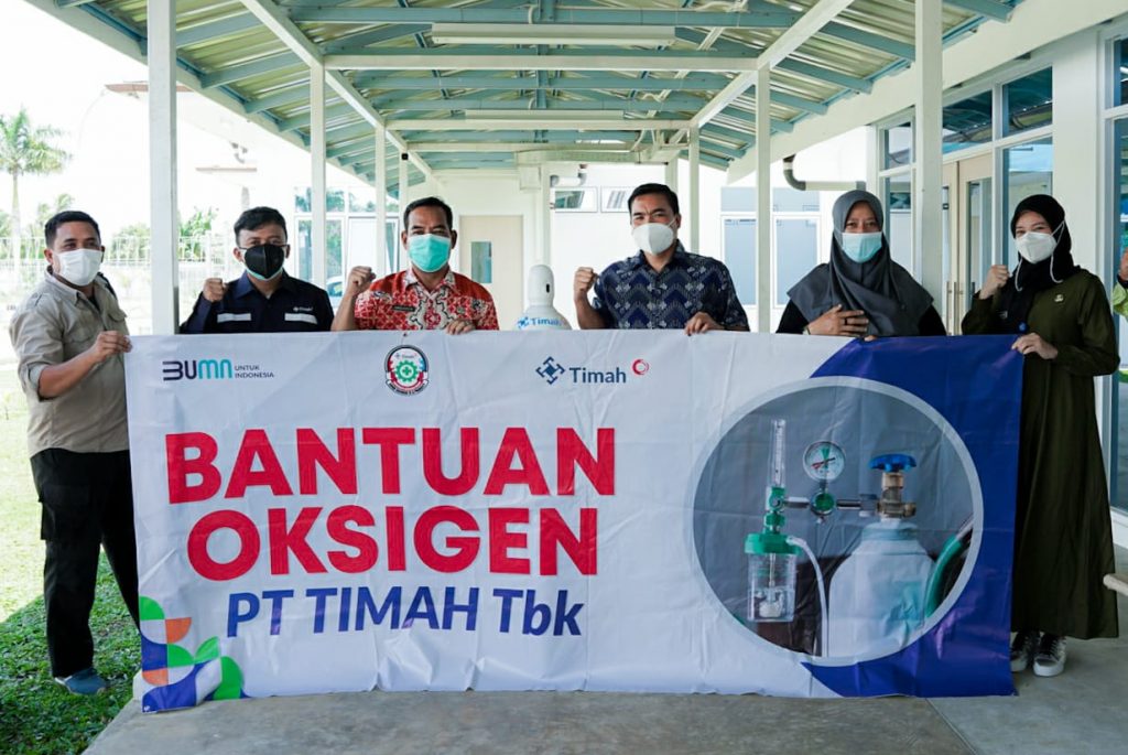 RSUD Dr. H.C. Ir. Soekarno Provinsi Kepulauan Bangka Belitung Terima 100 Oksigen Bantuan dari PT Timah Tbk    