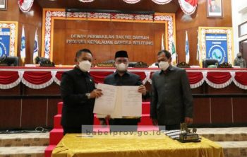 Raperda APBD-P 2021 Disahkan, Gubernur Terima Masukan Legislatif