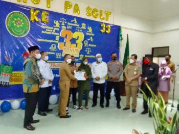 Hut Ke-33 Tahun Pengadilan Agama Sangailiat Launching Apliksi Si Boba dan Madu Pait