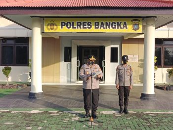 Waka Polres Bangka Pimpin Apel Pagi, Dan Berikan Arahan