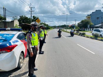Satlantas Polres Bangka Patroli Kamseltibcar Lantas