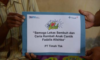PT Timah Beri Bantuan Pengobatan Bayi Penderita Penyempitan Lubang Anus