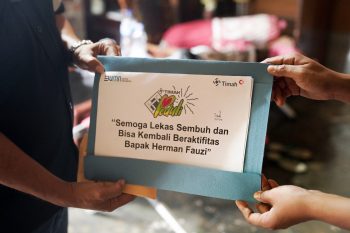 Herman Fauzi Penderita Tumor Paru-paru Terima Tali Asih dari PT Timah Tbk 