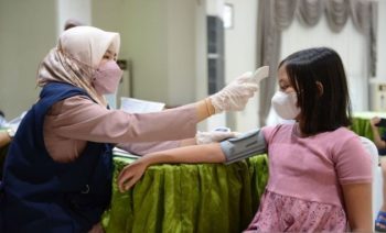 Istri Karyawan Timah Gelar Vaksinasi Khusus Anak Usia 6-11 Tahun di Pangkalpinang