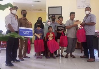 Jelang Idulfitri 1443 Hijriah, PT Timah Tbk Santuni Anak Yatim di Bangka Barat