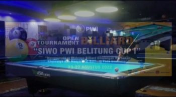 32 Pebiliar Lolos Kualifikasi Hari Pertama Open Tournament Billiard Siwo PWI Belitung Cup I 2022