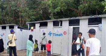 PT Timah Dirikan Toilet di Jalan Pelabuhan Muntok