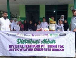 PT Timah Tbk bersama Baitulmaal Munzalan Indonesia Babel sebar Beras Infaq ke Pesantren dan Rumah Tahfiz