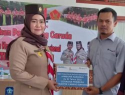 PT Timah Serahkan Bantuan Dukung Gerakan Pramuka Kwartir Cabang Bangka