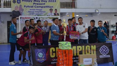 Tim Futsal PT Timah Tbk Raih Juara II Dalam Liga Pekerja yang Diselenggarakan Dinas Tenaga Kerja Babel