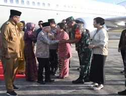 Kasdam II/Swj dan Forkopimda Babel Sambut Kedatangan Wapres Ma’ruf Amin