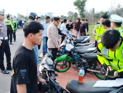 Penertiban Balap Liar, Polres Bangka Amankan Sepuluh Motor 
