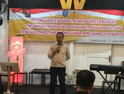 H.Mulkan Hadiri Malam Ramatama Pelepasan Atlet Kabupaten Bangka Menuju PON XII Aceh