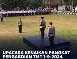 Polres Bangka Gelar Upacara Kenaikan Pangkat Pengabdian