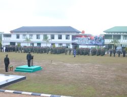Kasrem 045/Gaya Pimpin Upacara HUT Ke-79 TNI di Babel 