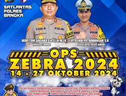 Operasi Zebra Menumbing 2024 Akan di Mulai, 12 Pelanggran Jadi Focus Satlantas Polres Bangka  