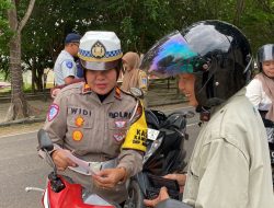 Gelar Razia Gabungan, Satlantas Polres Bangka Barat Keluarkan 20 Surat  Tilang