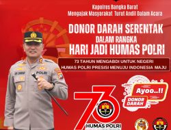 HUT Humas Polri ke-73, Polres Babar Ajak Warga Donor Darah