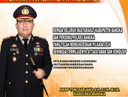 Pilkada Bangka 2024 Aman dan Kondusif, Kapolres Sampaikan Apresiasi 