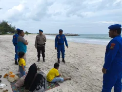 Polairud dan Pos Pam Gelar Patroli di Pantai Matras 